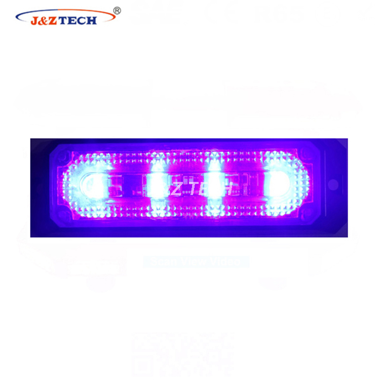 Lumières stroboscopiques LED d'urgence de haute qualité à lentille linéaire 4 PC